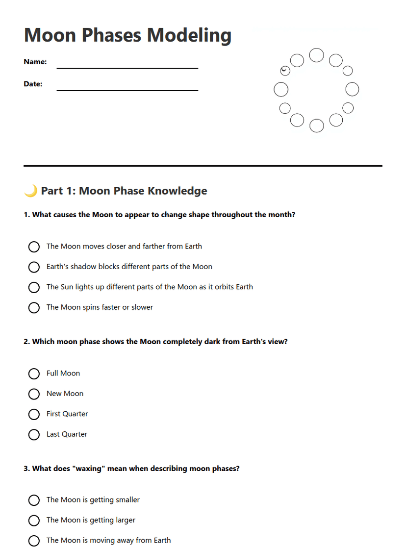 Moon Phases Modeling