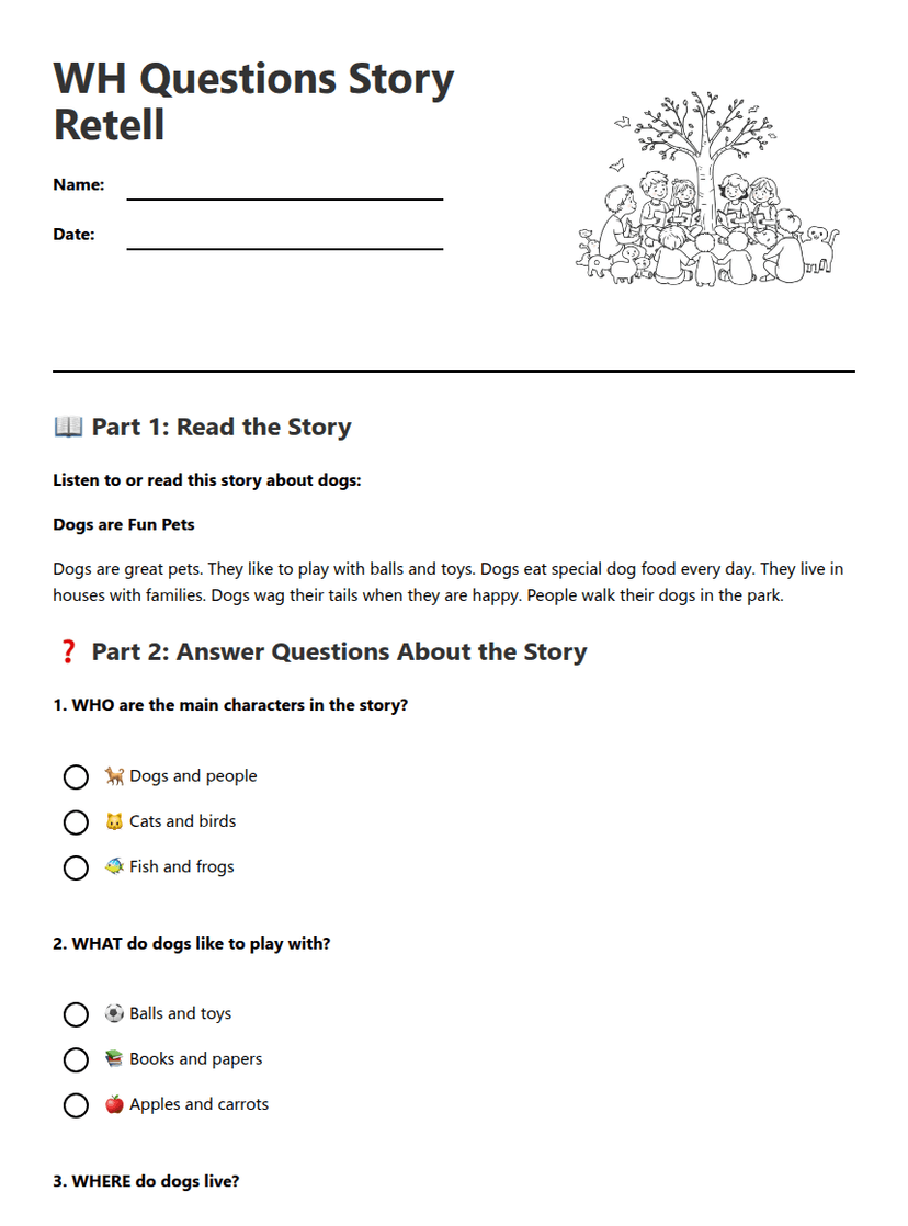 WH Questions Story Retell