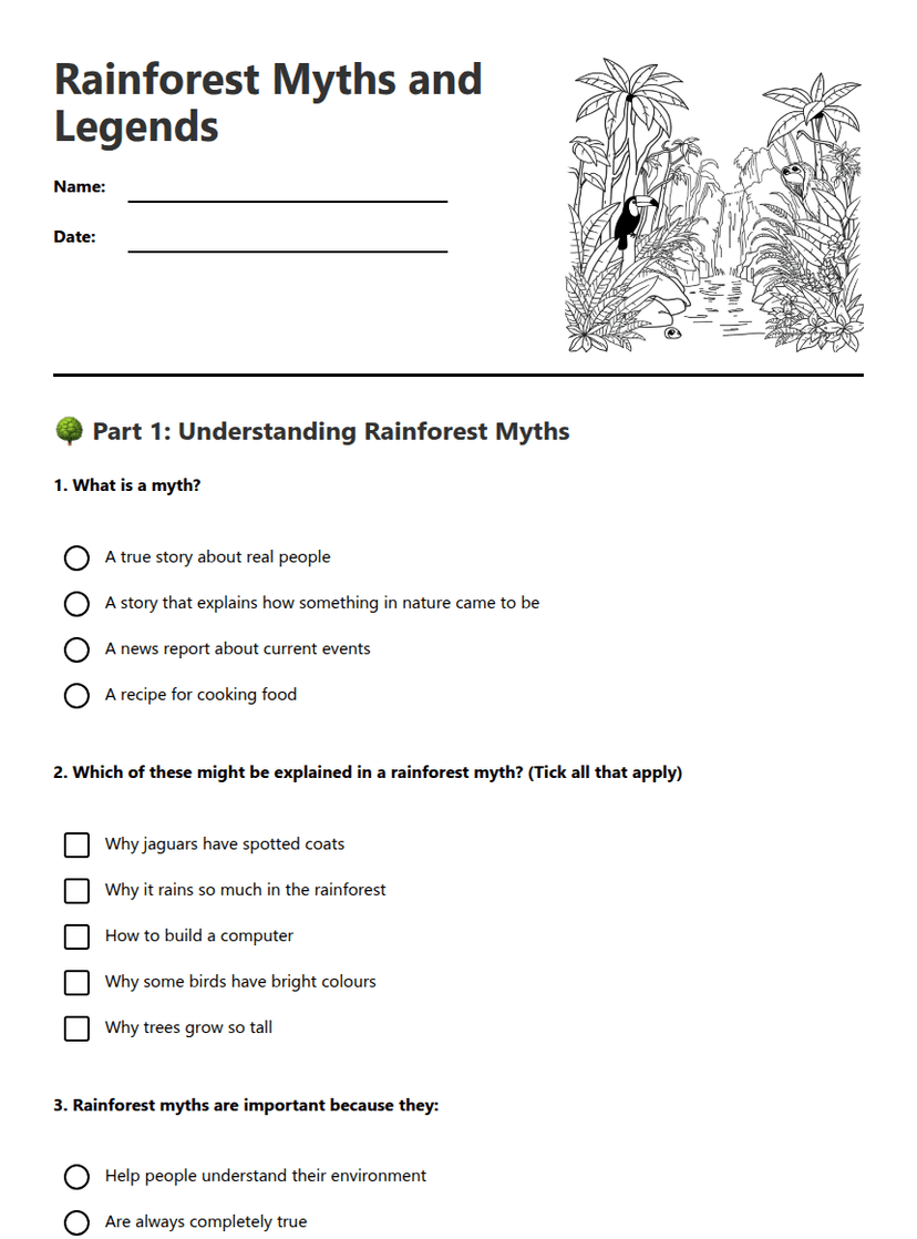 Rainforest Myths and Legends