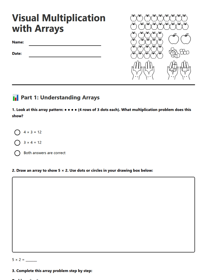 Visual Multiplication with Arrays