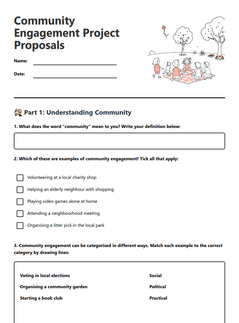Community Engagement Project Proposals