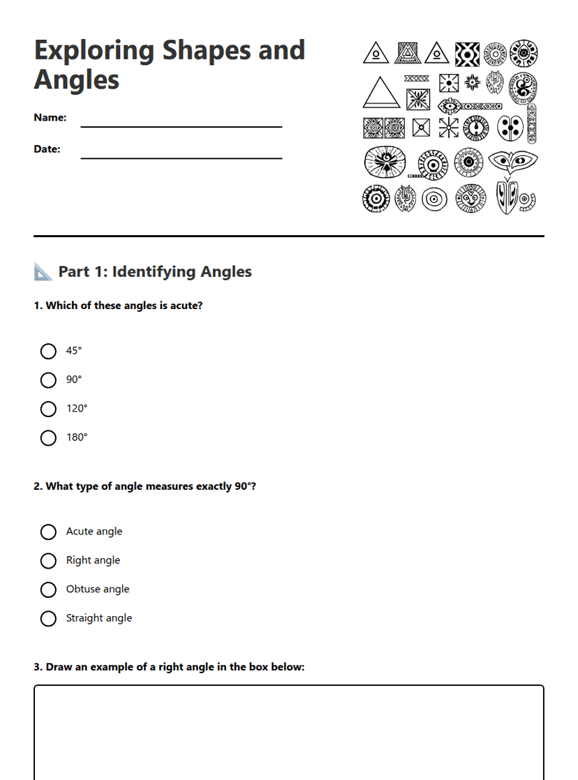 Exploring Shapes and Angles