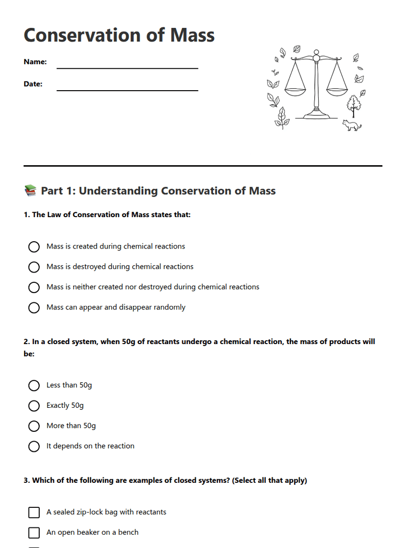 Conservation of Mass