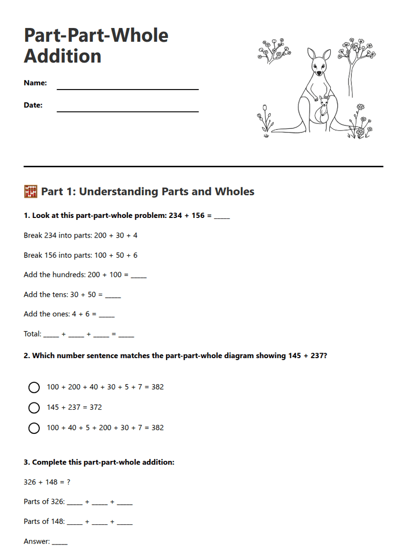 Part-Part-Whole Addition