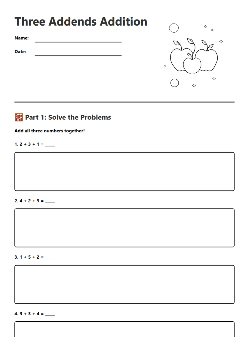 Three Addends Addition