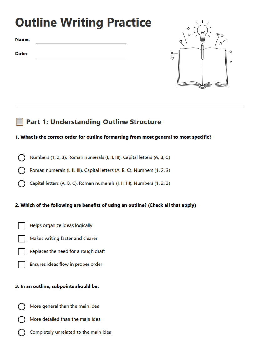 Outline Writing Practice