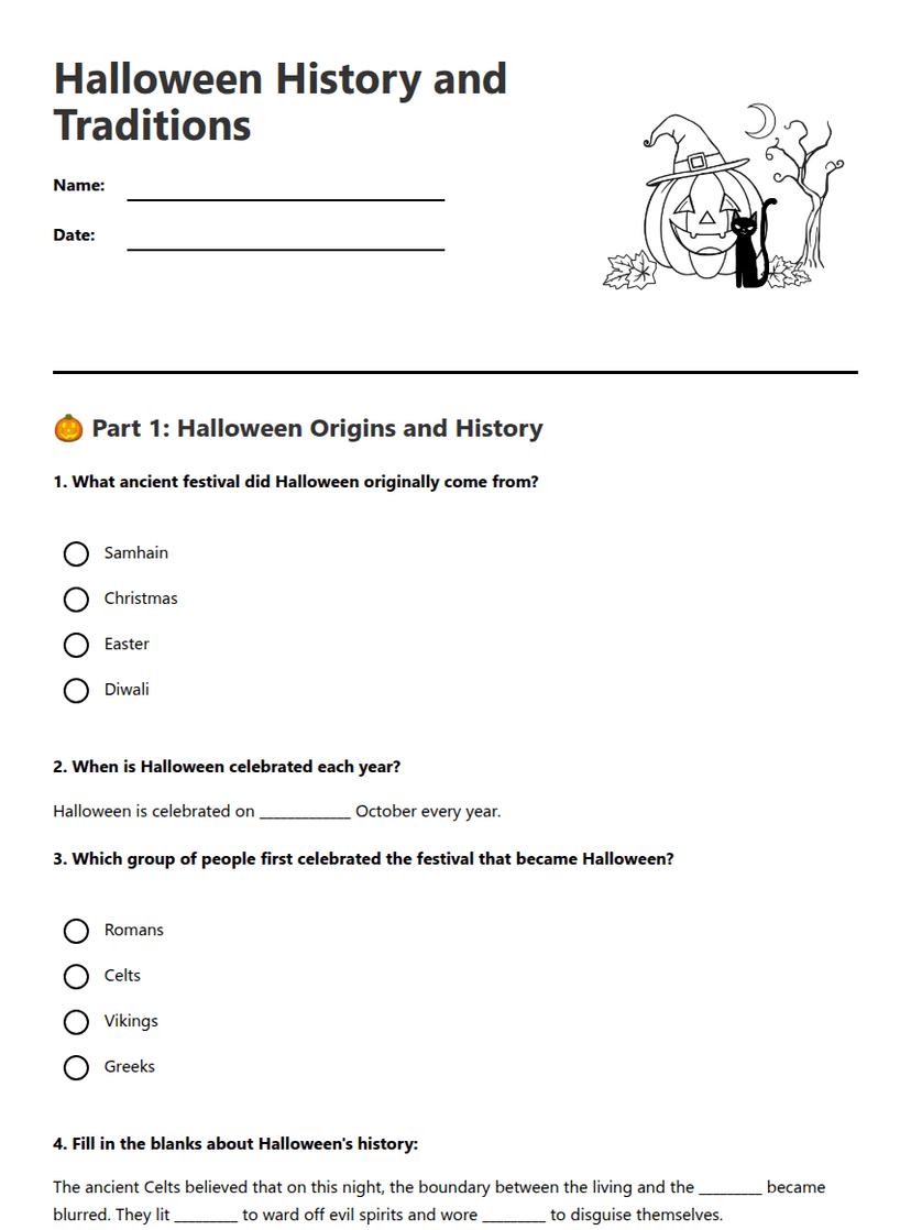 Halloween History and Traditions
