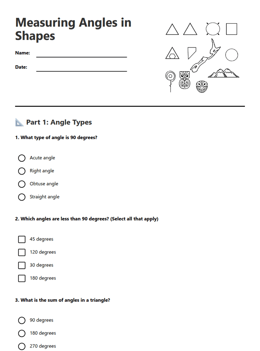 Measuring Angles in Shapes