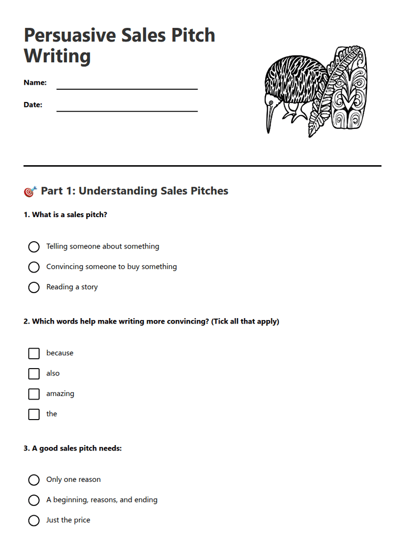 Persuasive Sales Pitch Writing