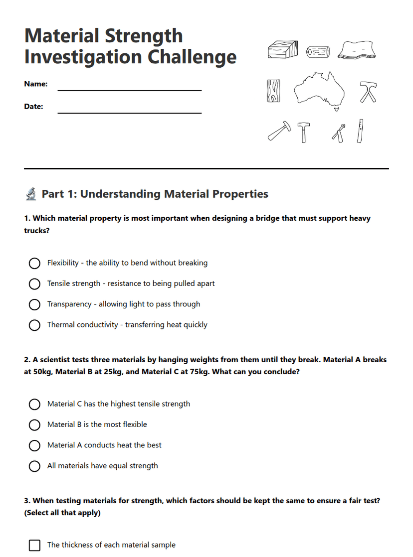 Material Strength Investigation Challenge