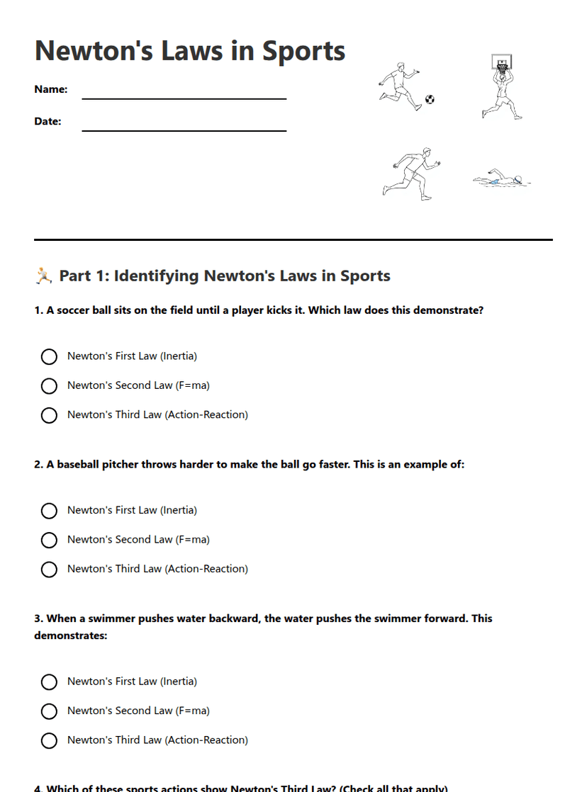 Newton's Laws in Sports