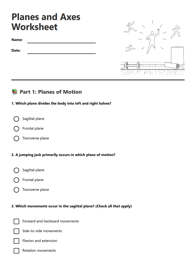 Planes and Axes Worksheet
