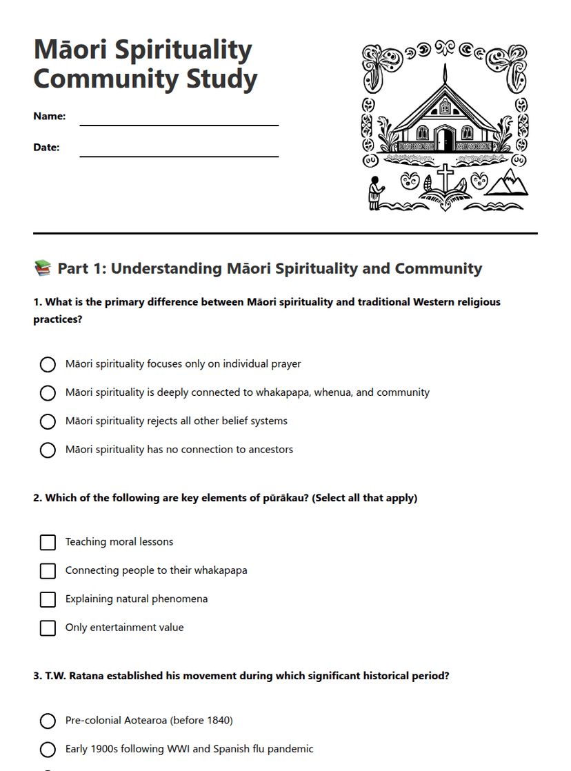 Māori Spirituality Community Study