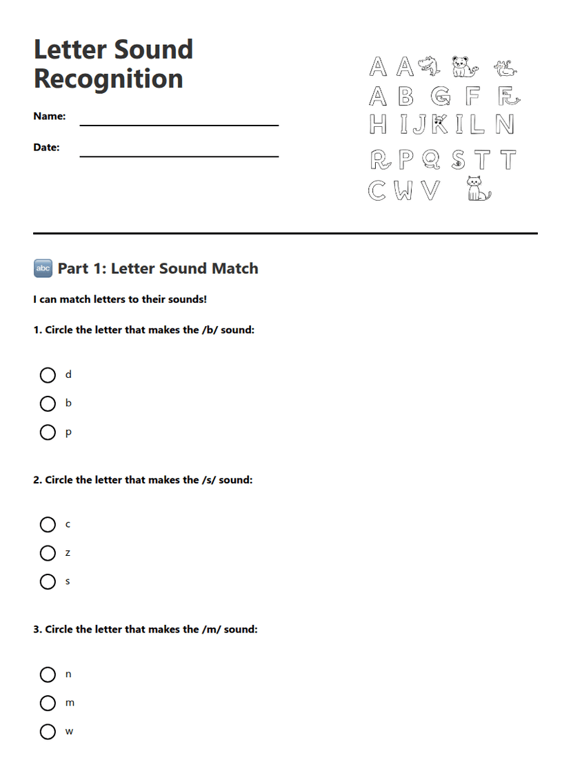 Letter Sound Recognition