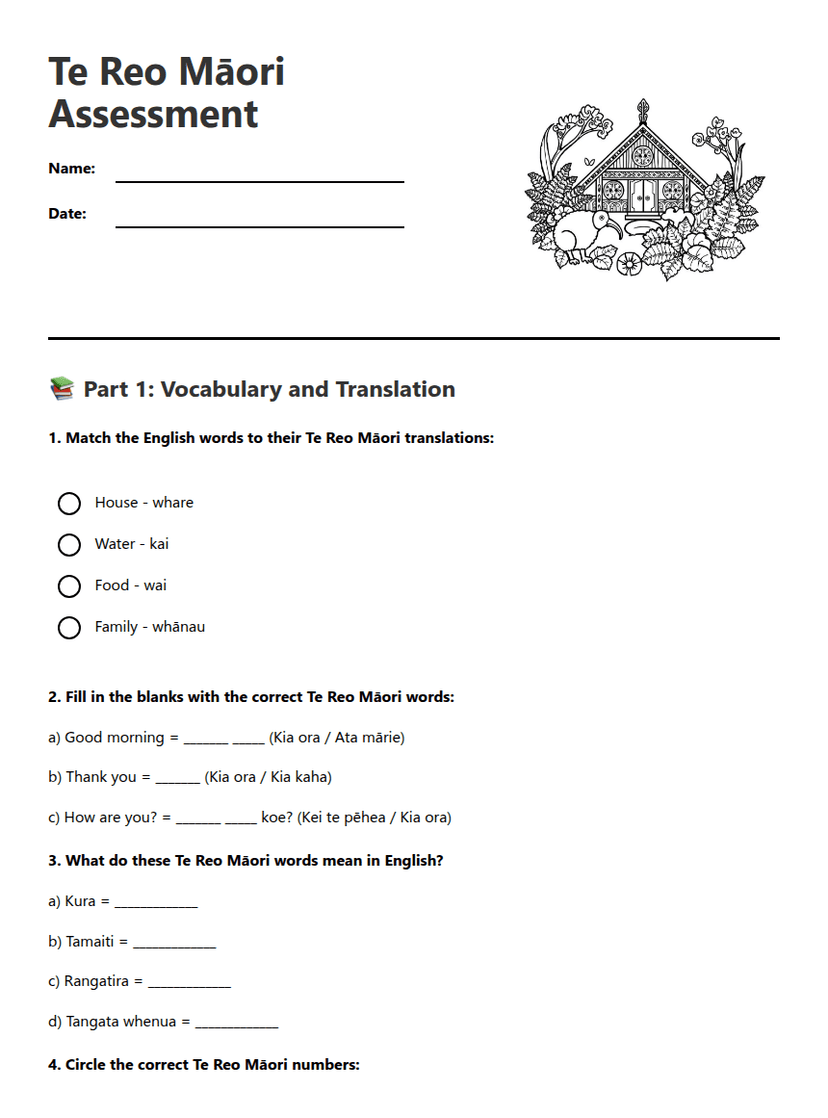 Te Reo Māori Assessment