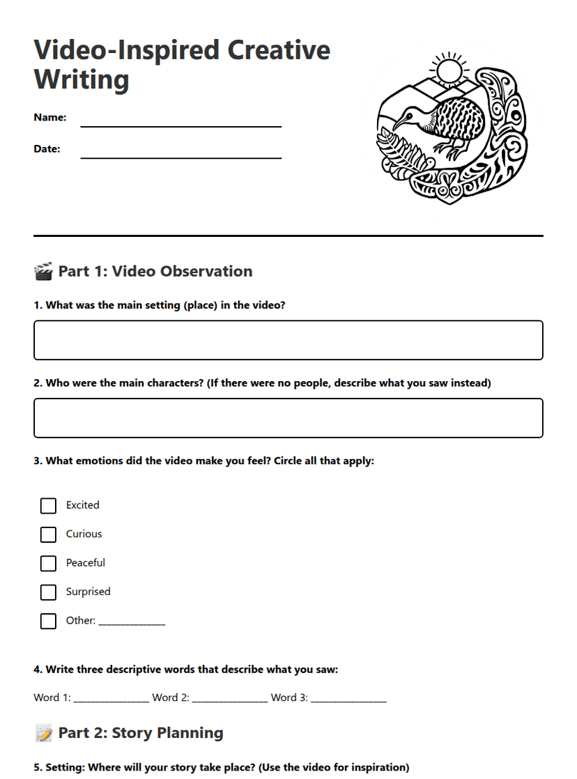 Video-Inspired Creative Writing