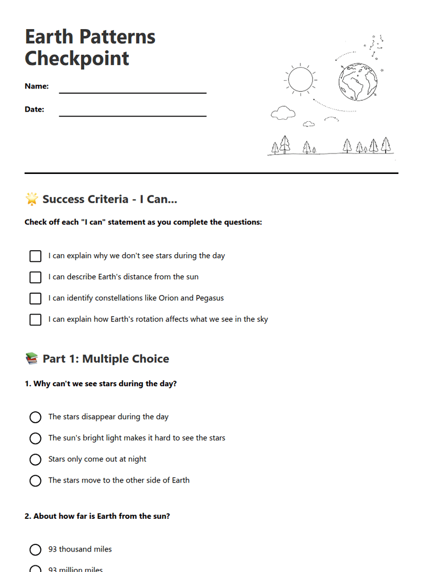 Earth Patterns Checkpoint