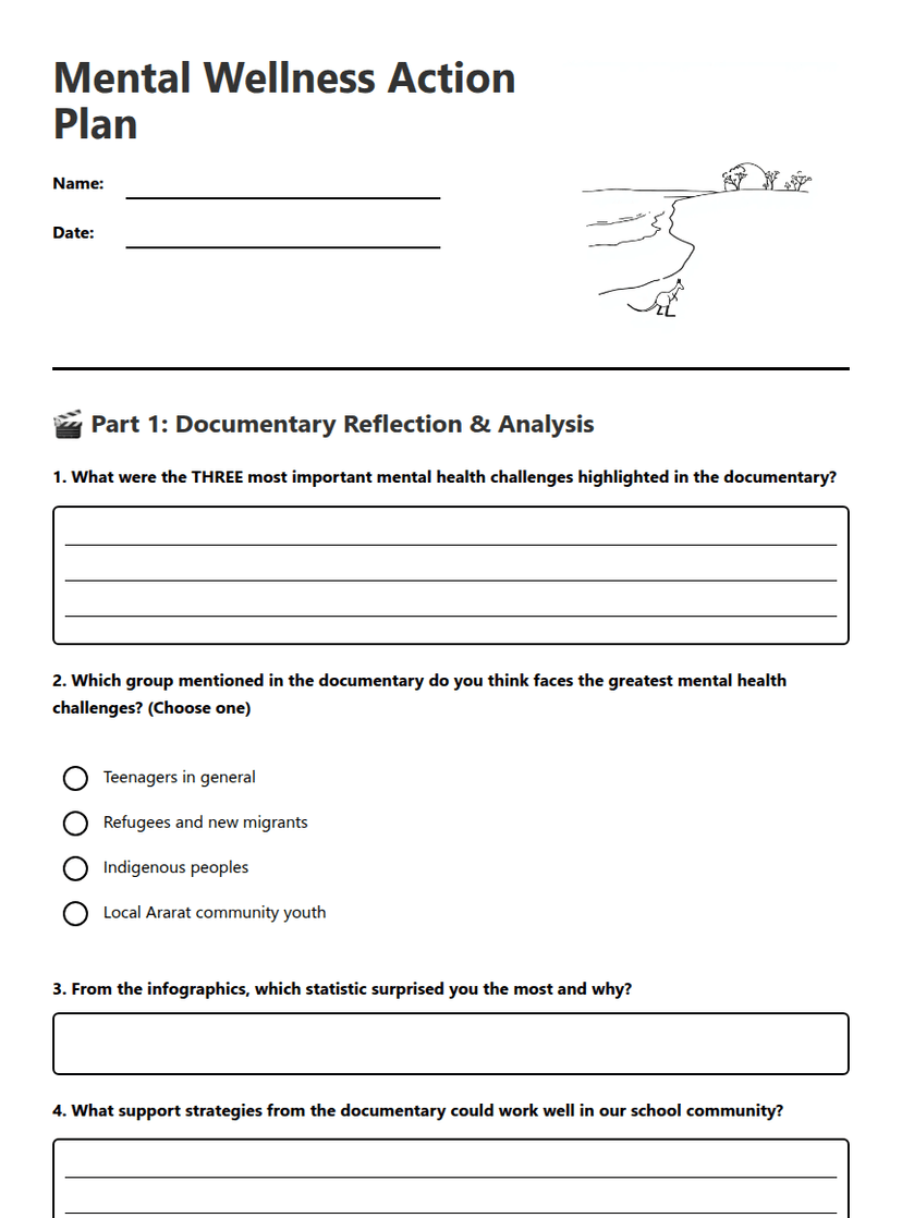 Mental Wellness Action Plan