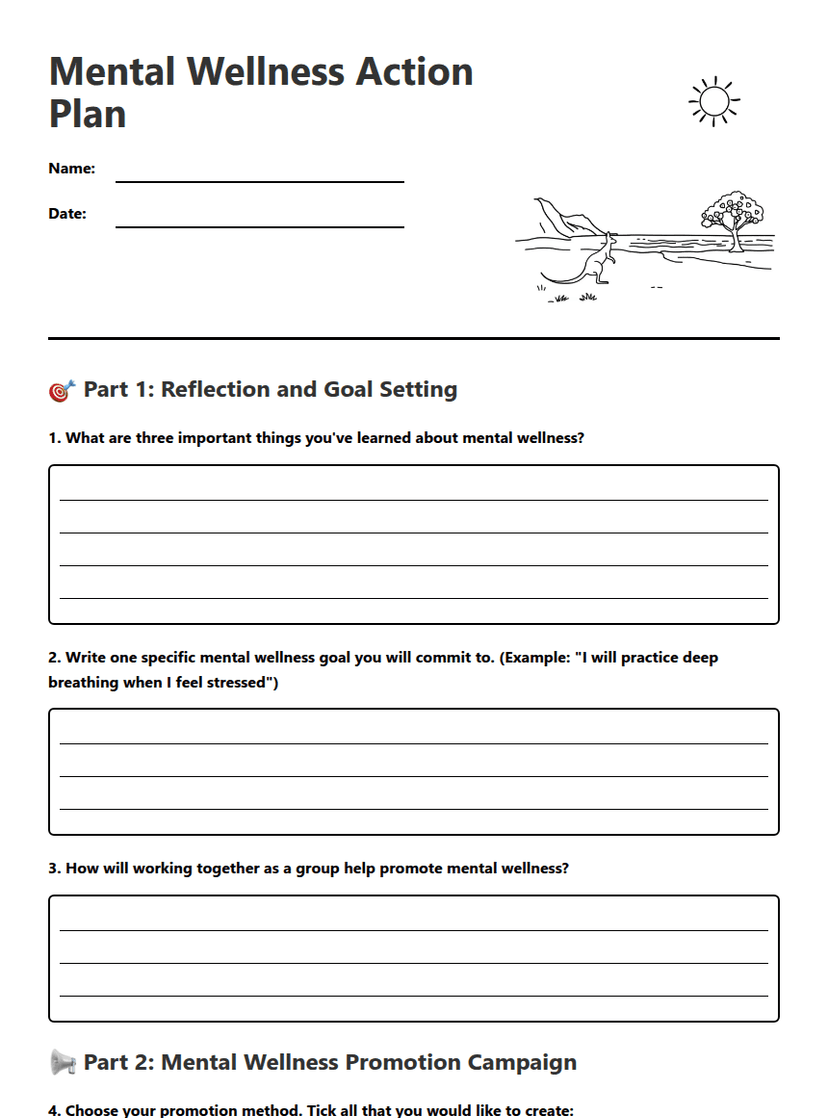 Mental Wellness Action Plan