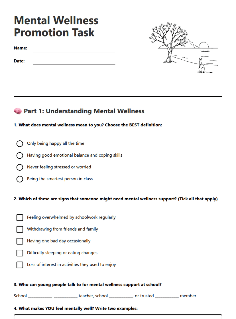 Mental Wellness Promotion Task