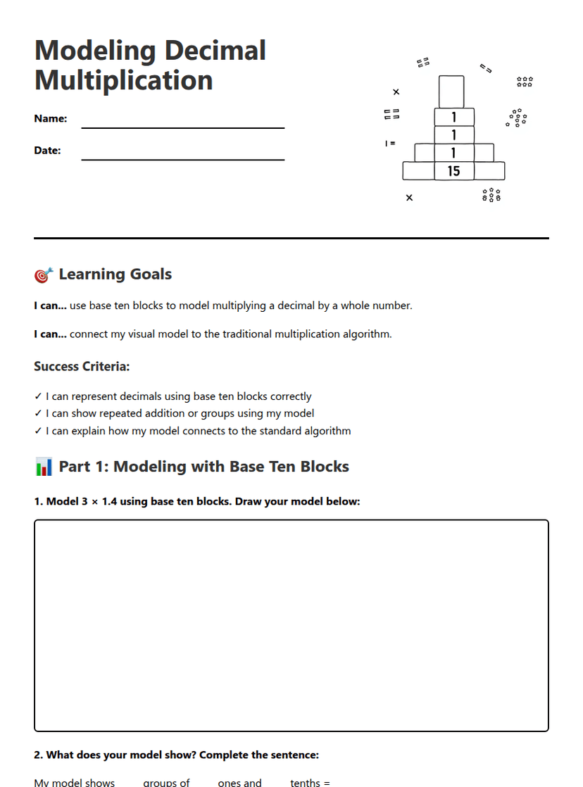 Modeling Decimal Multiplication