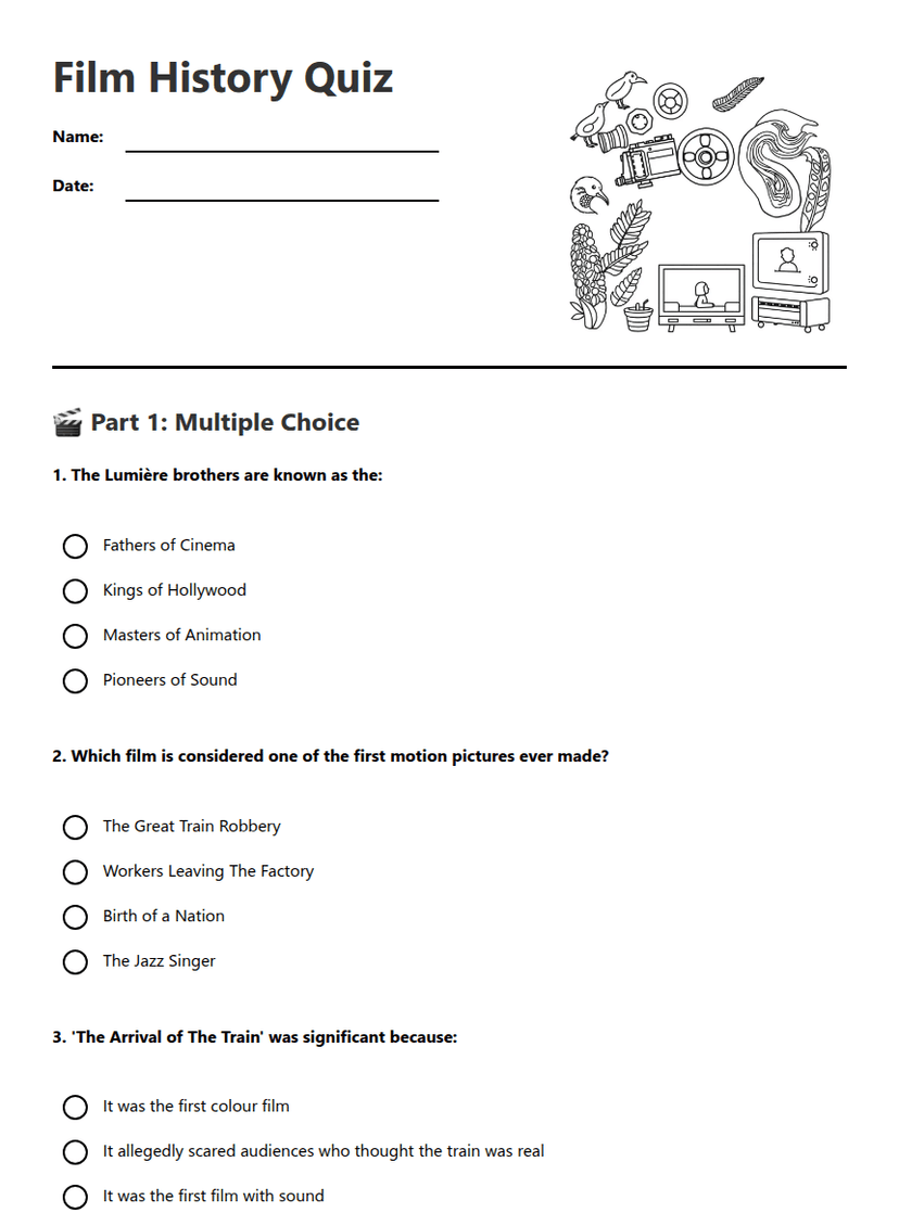 Film History Quiz