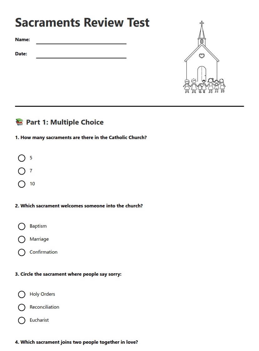 Sacraments Review Test