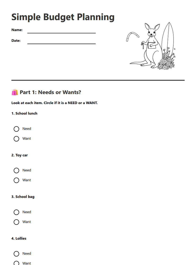 Simple Budget Planning
