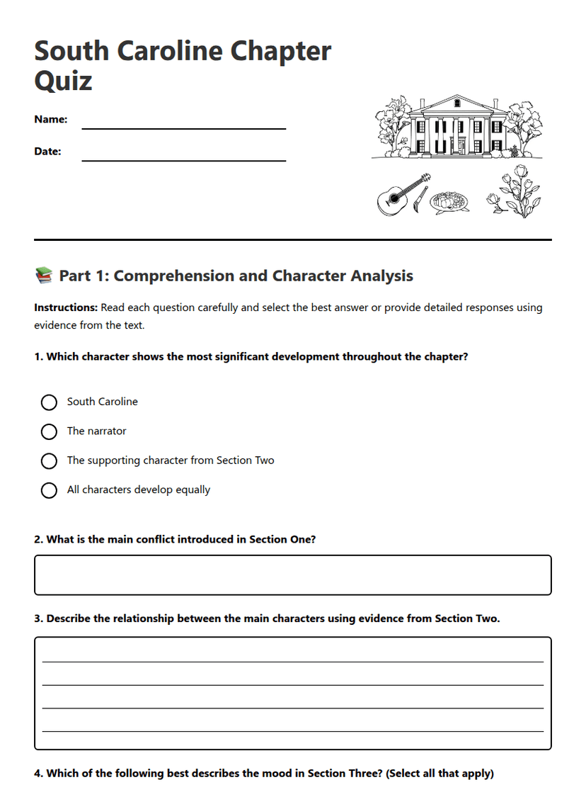 South Caroline Chapter Quiz