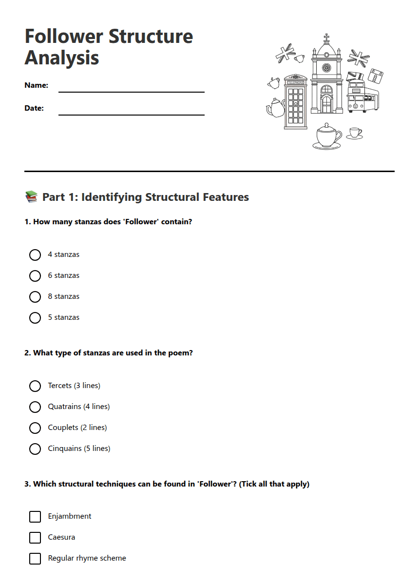Follower Structure Analysis worksheet preview
