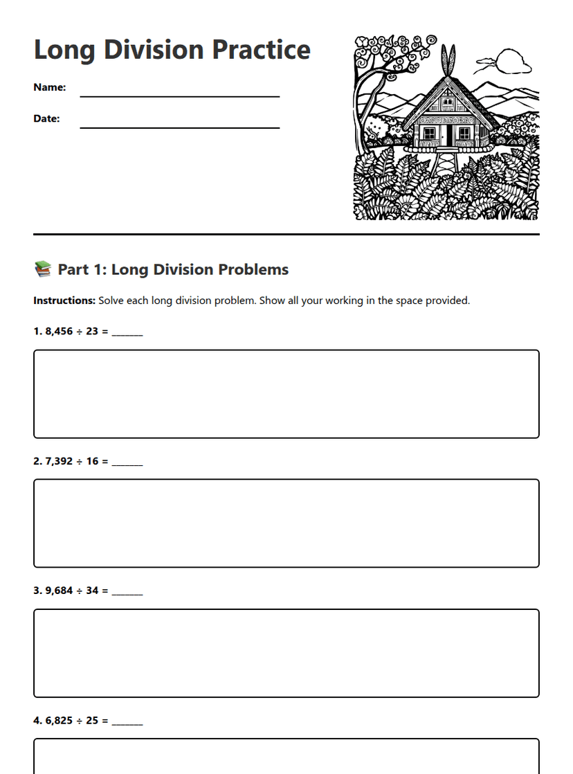 Long Division Practice