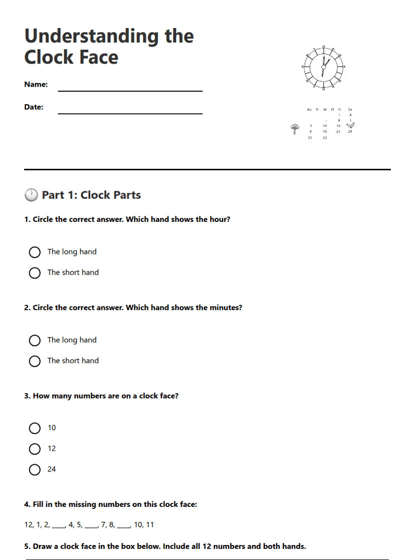 Understanding the Clock Face