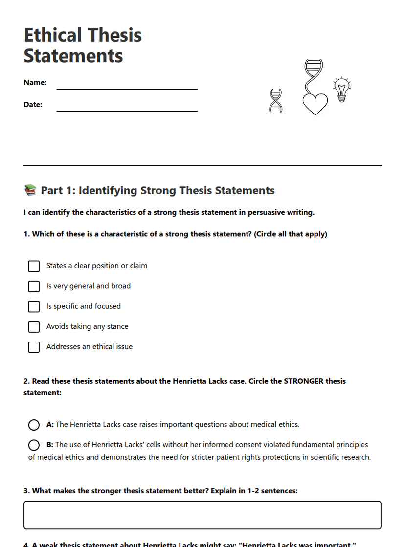 Ethical Thesis Statements