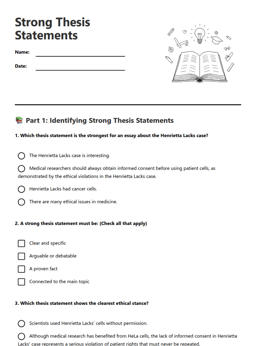 Strong Thesis Statements