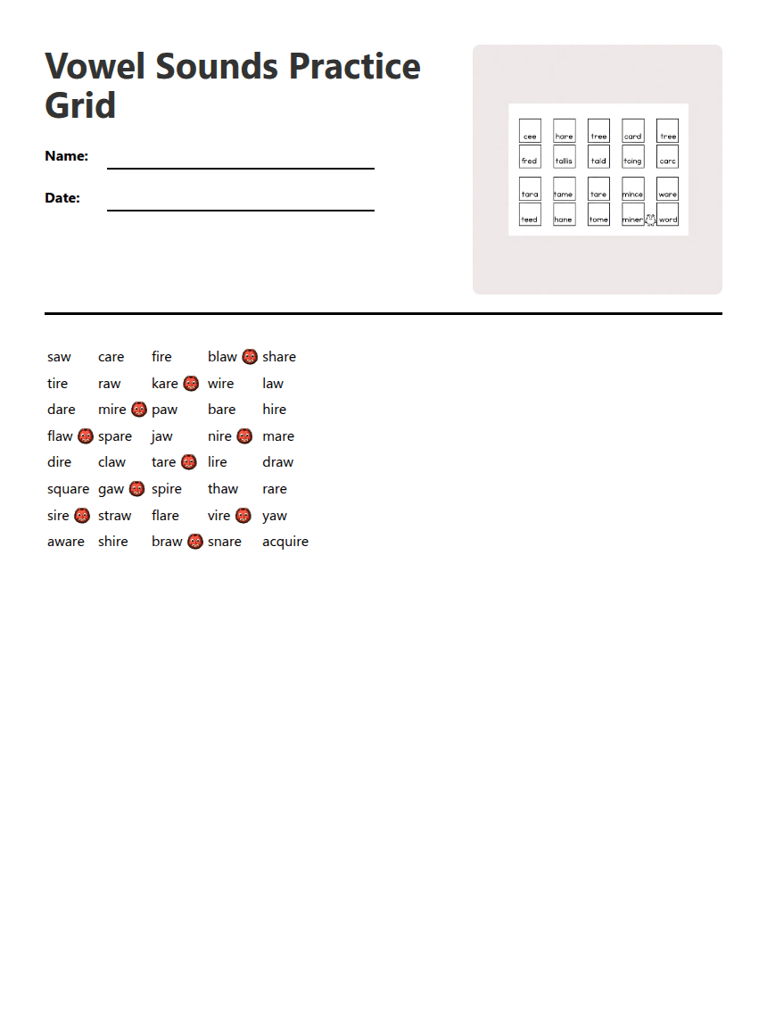 Chester worksheet preview