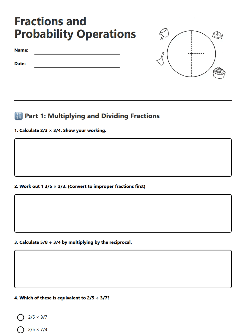 Fractions and Probability Operations