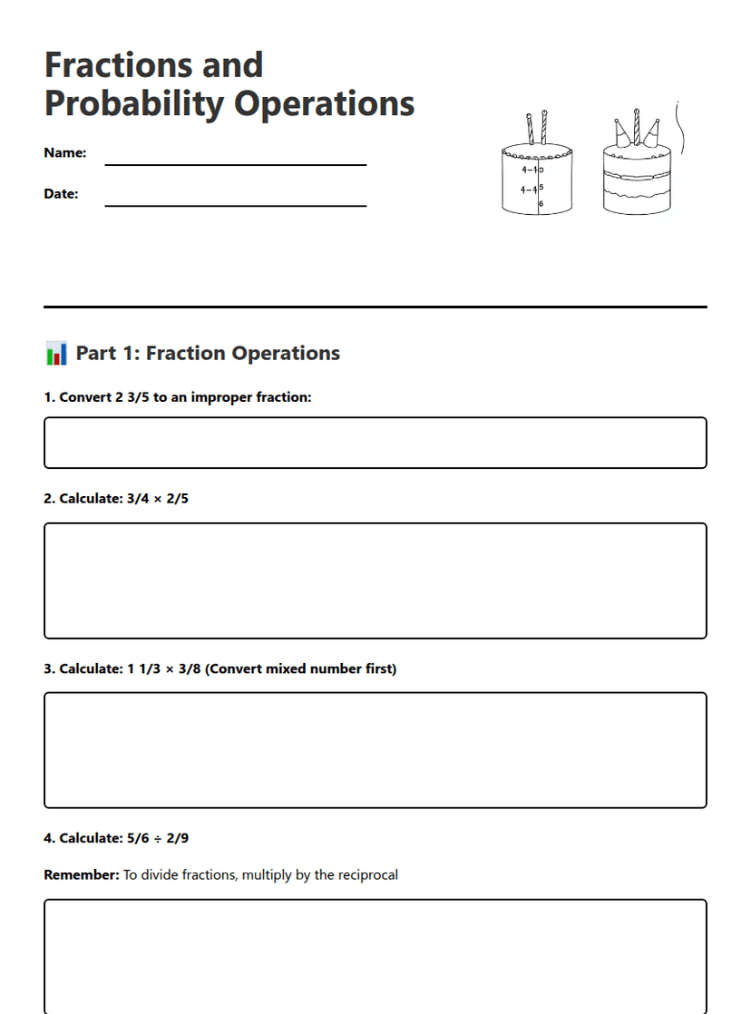 Fractions and Probability Operations