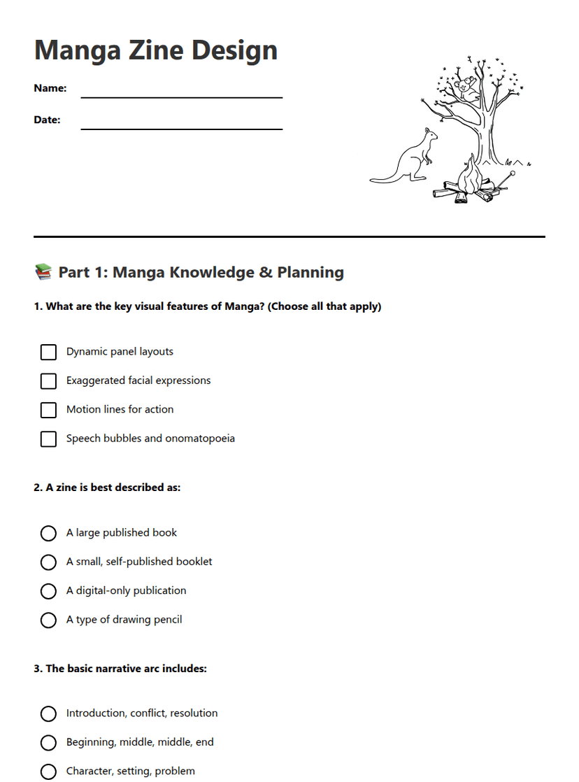 Manga Zine Design