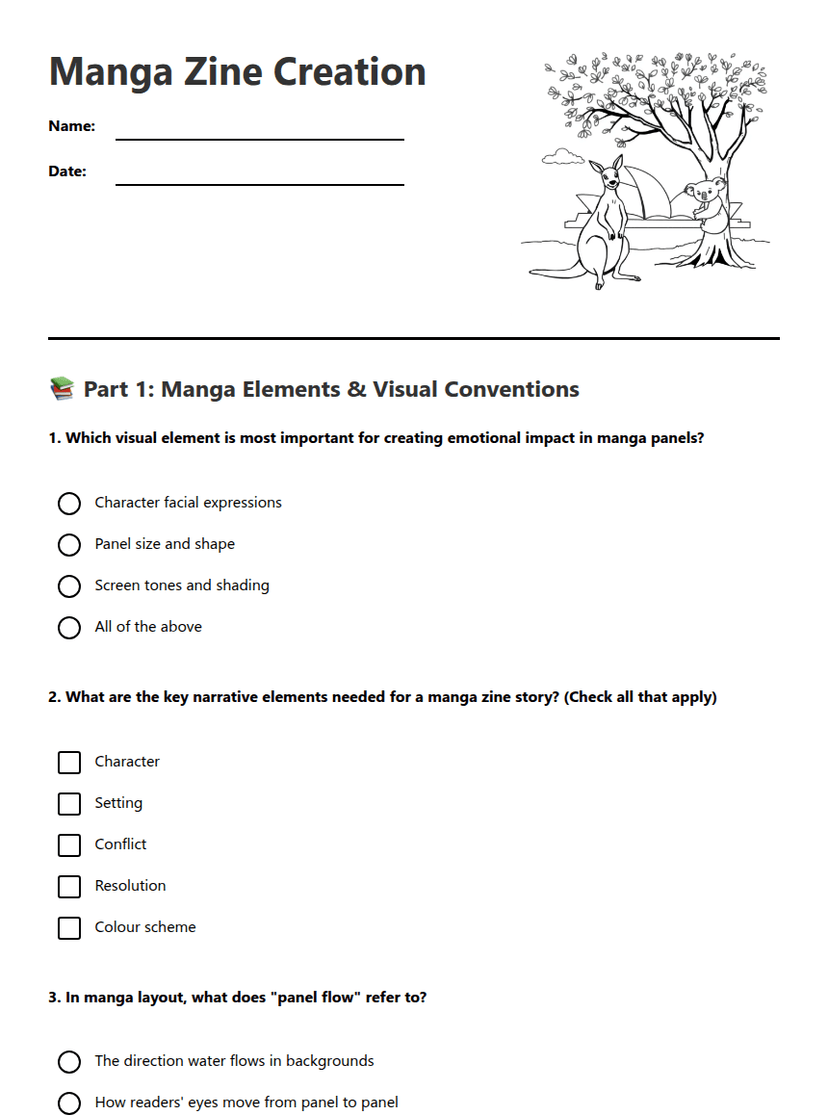 Manga Zine Creation