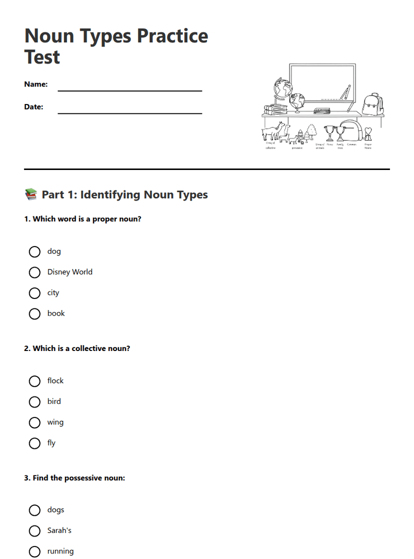 Noun Types Practice Test