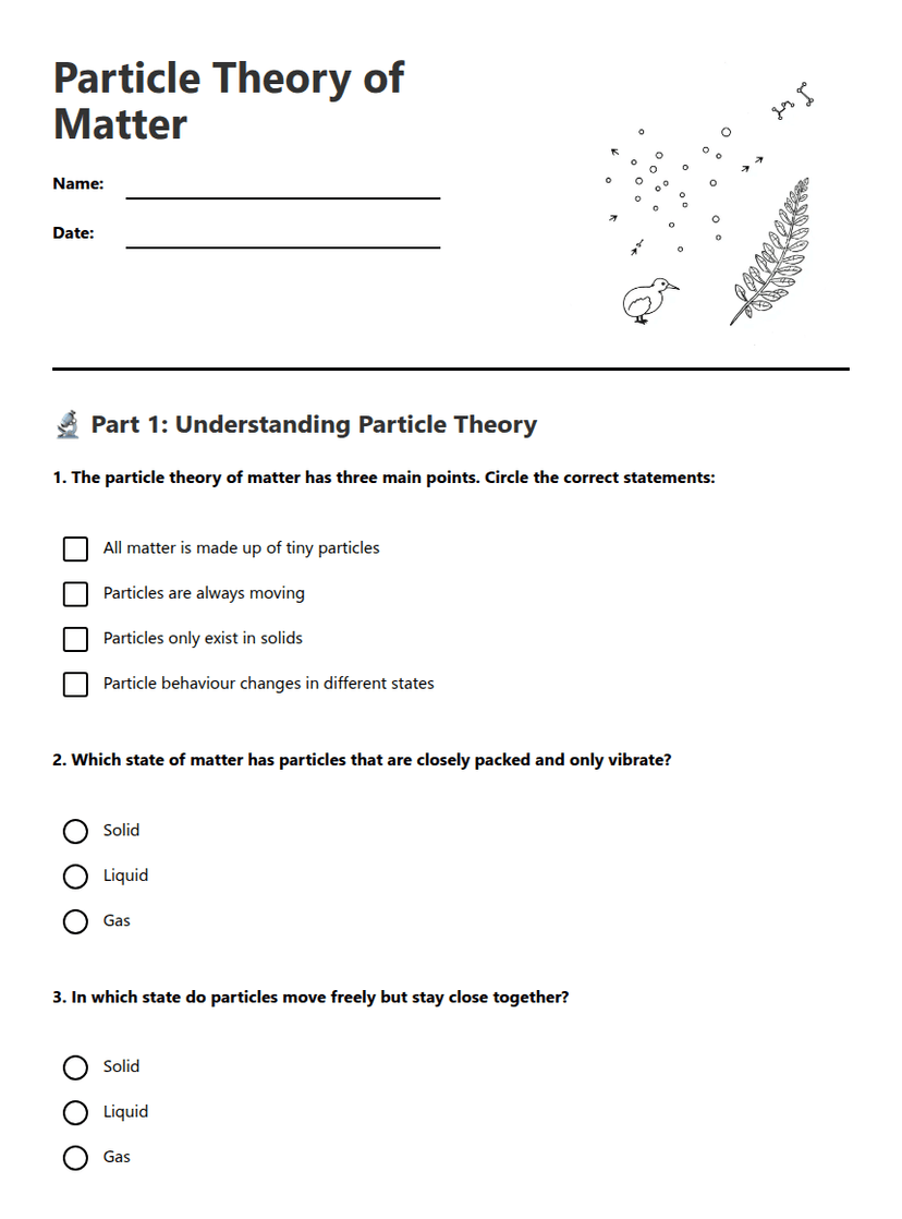 Particle Theory of Matter