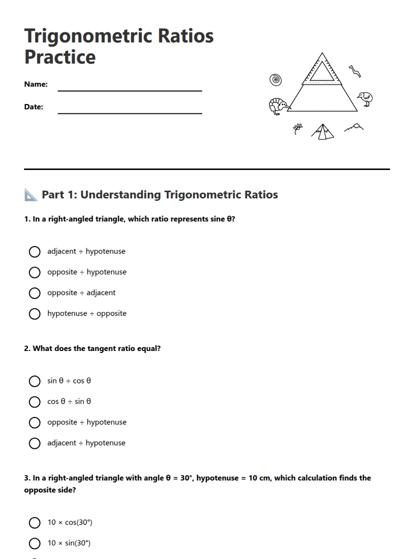 Trigonometric Ratios Practice