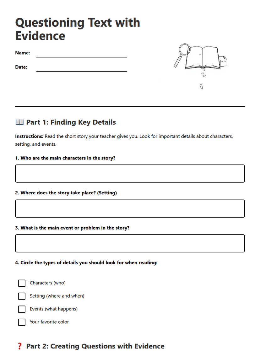 Questioning Text with Evidence