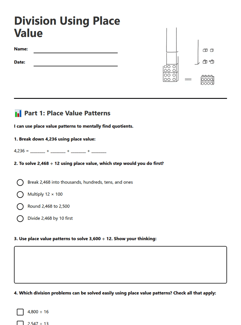 Division Using Place Value