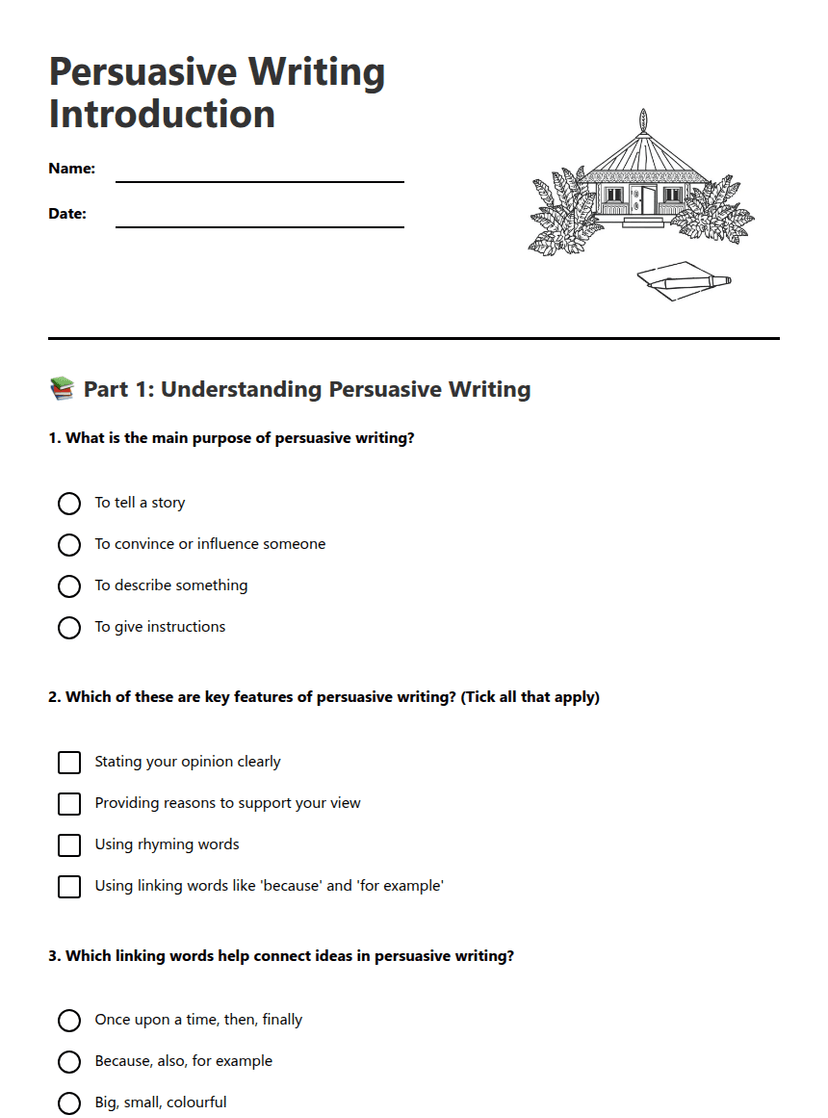 Persuasive Writing Introduction