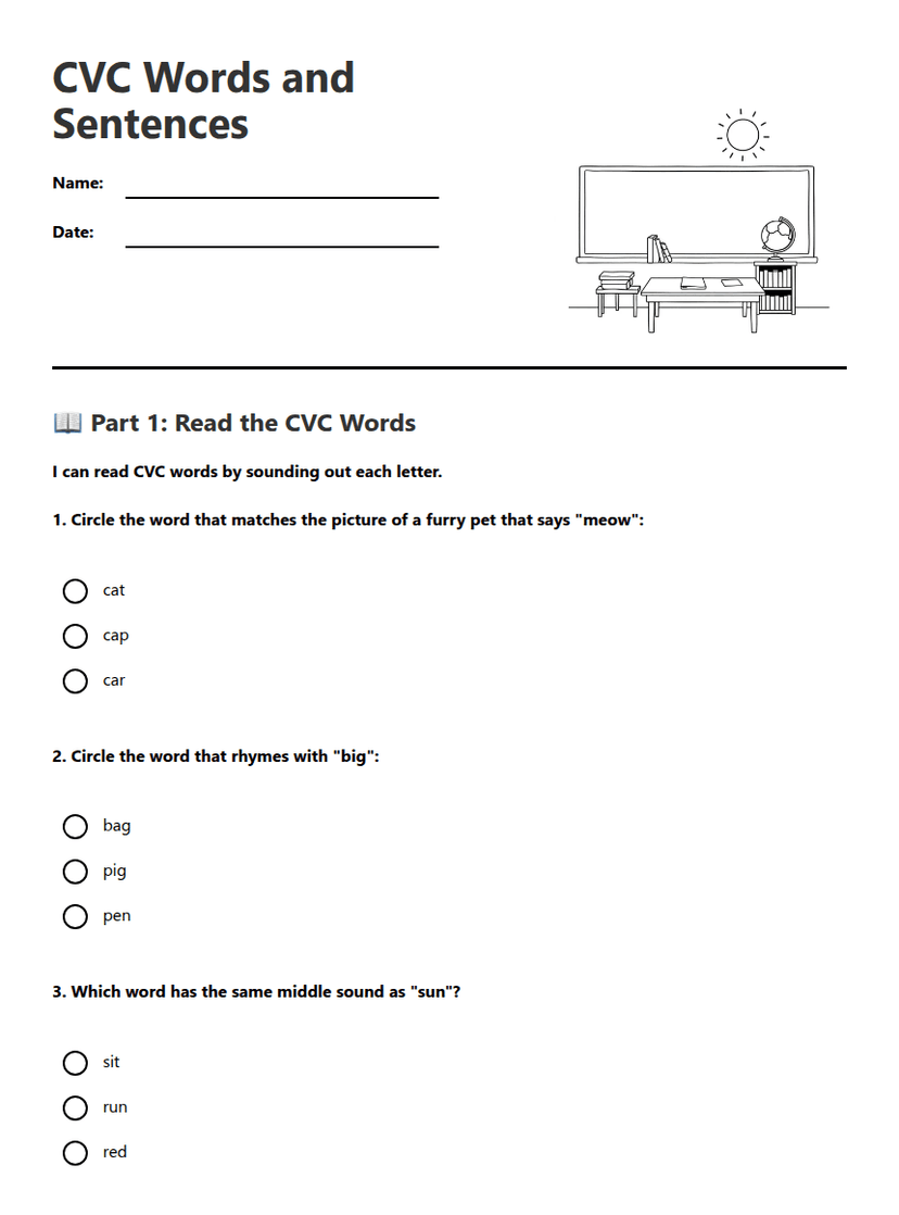 CVC Words and Sentences