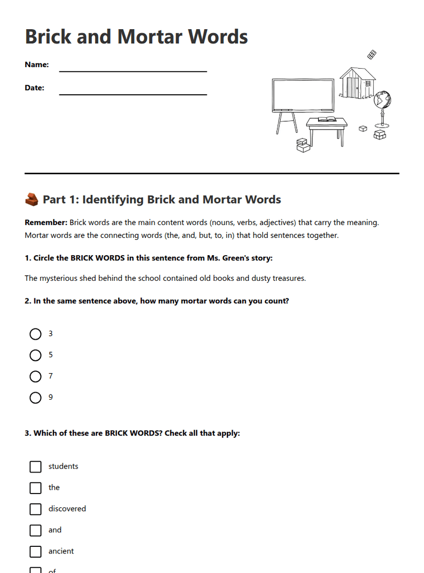 Brick and Mortar Words