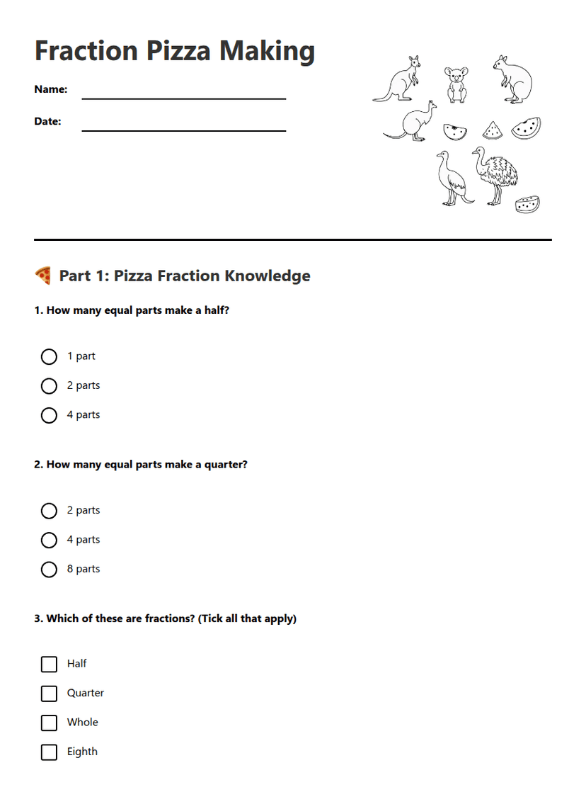 Fraction Pizza Making