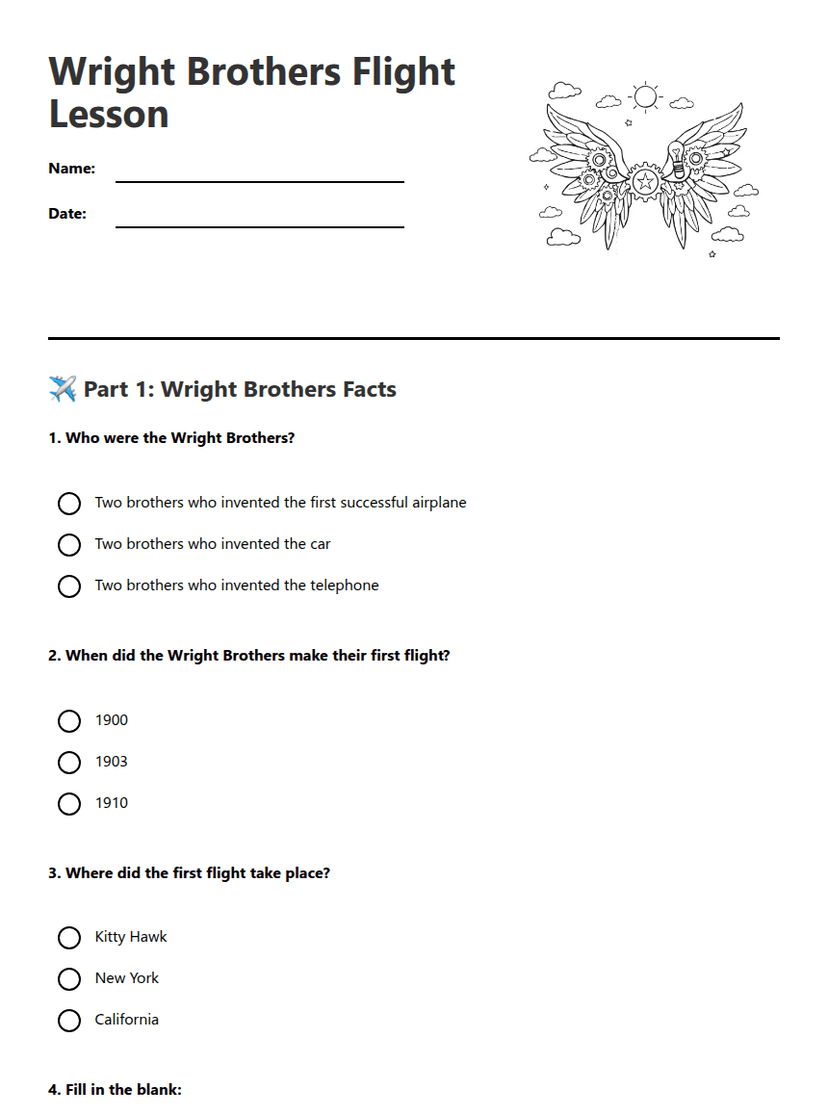 Wright Brothers Flight Lesson