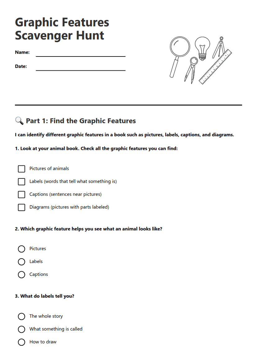 Graphic Features Scavenger Hunt